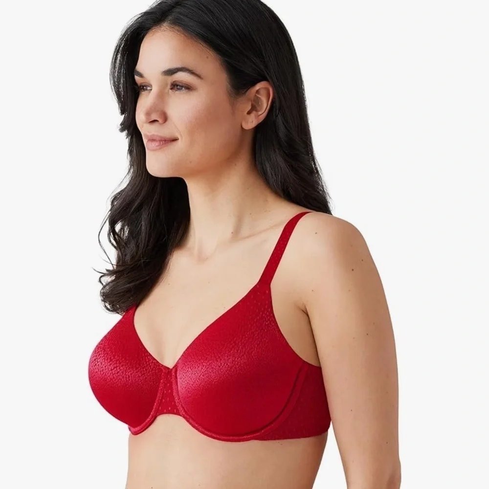 NWT Wacoal Plus Size Back Appeal Full Coverage T-Shirt Bra, Barbados Cherry 36DD - Picture 4 of 5